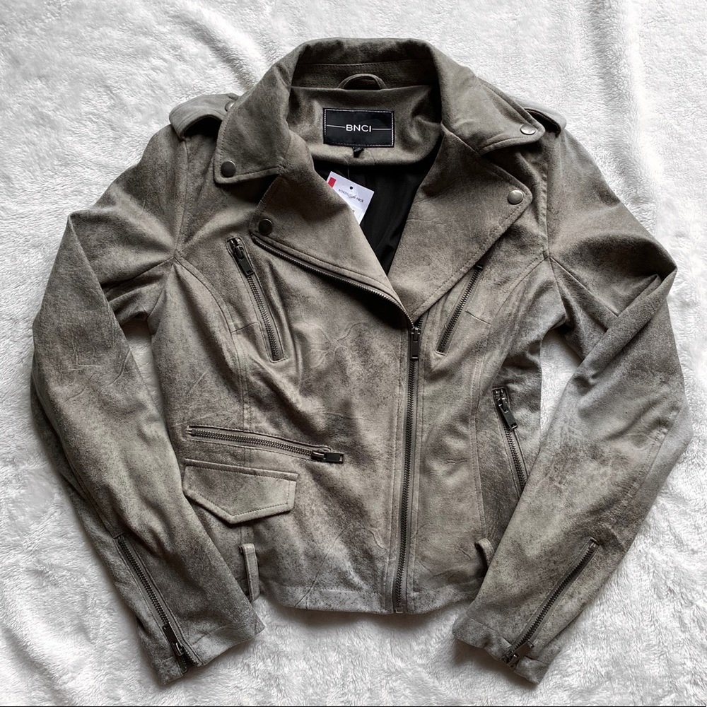 BNCI Grey Faux Suede Jacket